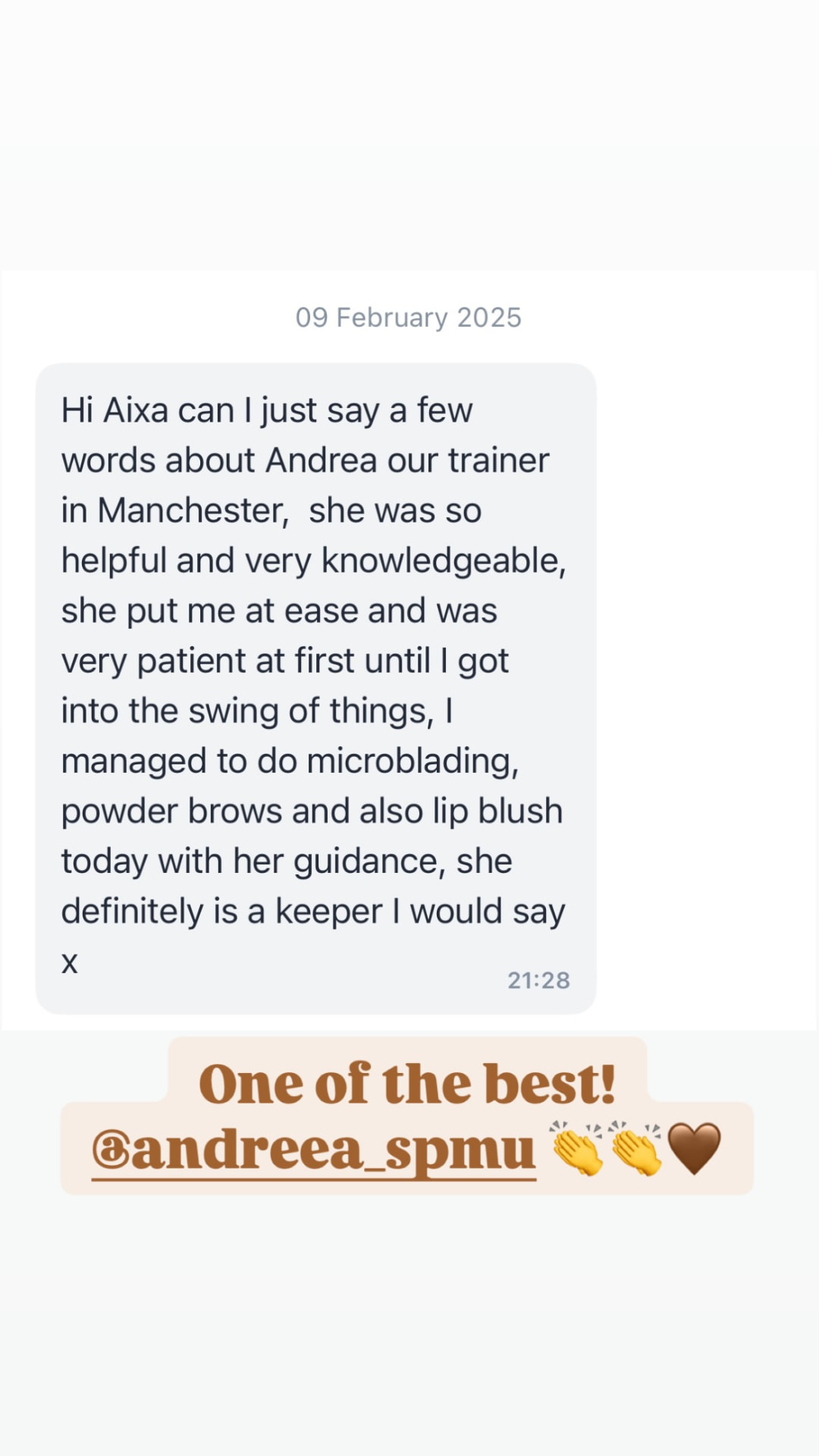 Review of Manchester training covering microblading, powder brows and lip blush